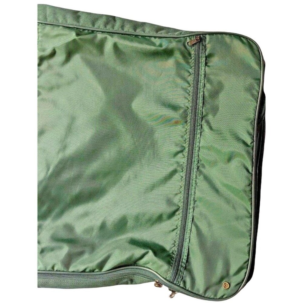 Airway USA Garment Bag 72" Green Nylon Travel Suit Carrier - Picture 10 of 11